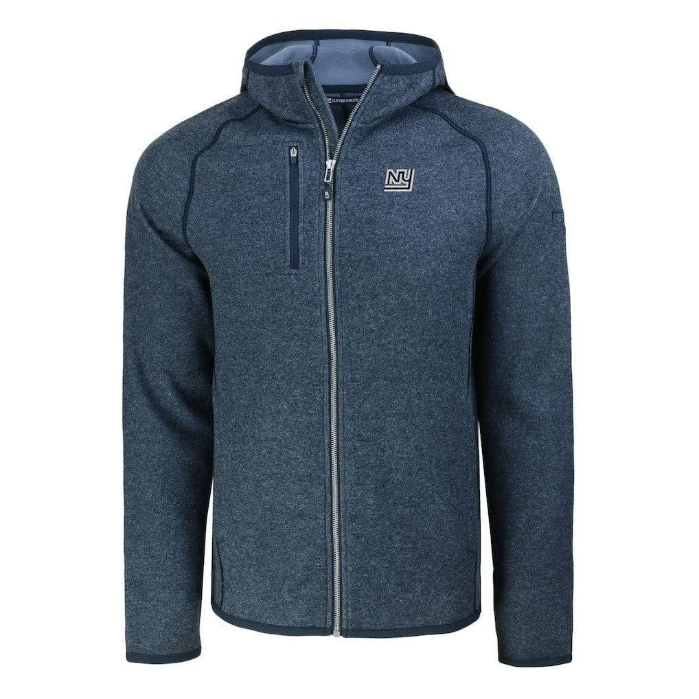Cutter & Buck Throwback Mainsail Sweater-Knit Full-Zip Hoodie - New York Giants Hoodies