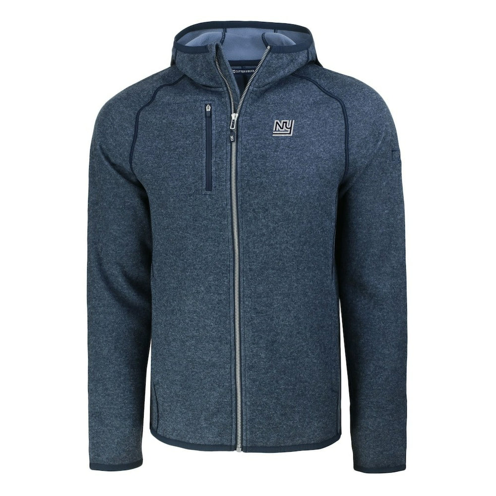 Cutter & Buck Throwback Mainsail Sweater-Knit Full-Zip Hoodie - New York Giants Hoodies