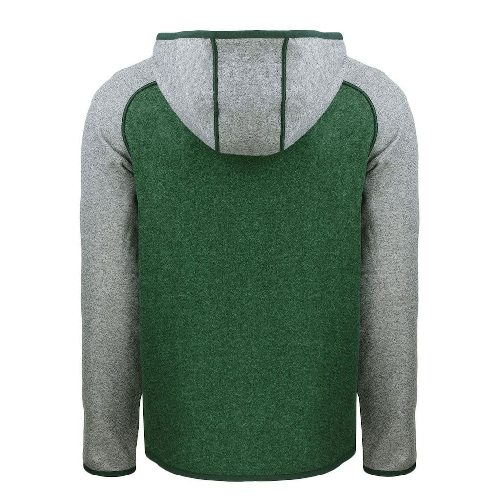 Cutter & Buck Throwback Mainsail Sweater-Knit Full-Zip Hoodie - New York Jets Hoodies