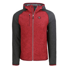 Cutter & Buck Throwback Mainsail Sweater-Knit Full-Zip Hoodie - San Francisco 49ers Hoodies