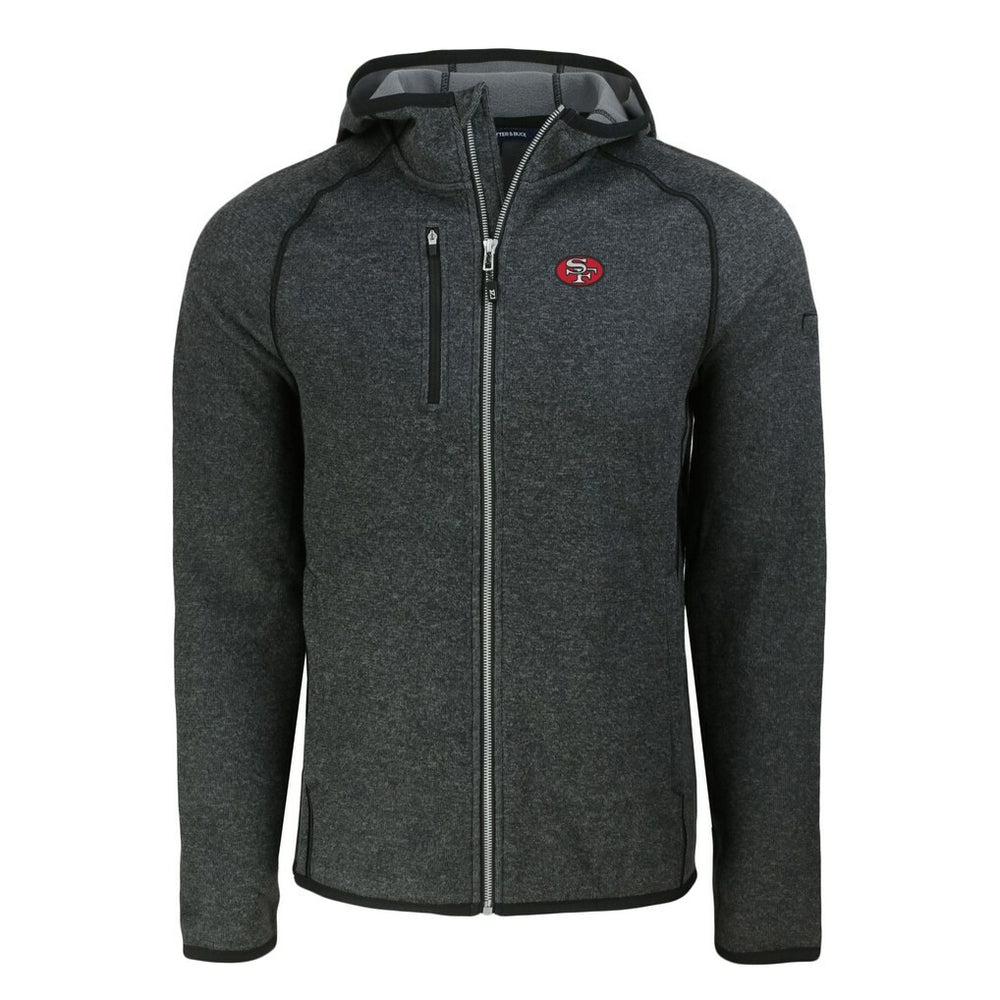 Cutter & Buck Throwback Mainsail Sweater-Knit Full-Zip Hoodie - San Francisco 49ers Hoodies