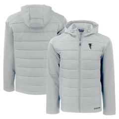 Cutter & Buck Throwback Evoke Hybrid Eco Softshell Recycled Full-Zip Hoodie Jacket - Atlanta Falcons Hoodies
