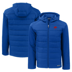 Cutter & Buck Throwback Evoke Hybrid Eco Softshell Recycled Full-Zip Hoodie Jacket - Buffalo Bills Hoodies