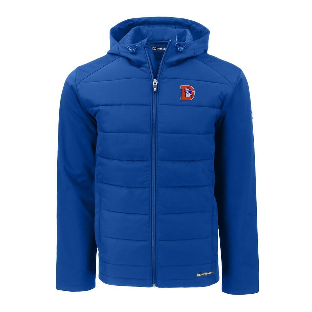 Cutter & Buck Throwback Evoke Hybrid Eco Softshell Recycled Full-Zip Hoodie Jacket - Denver Broncos Hoodies