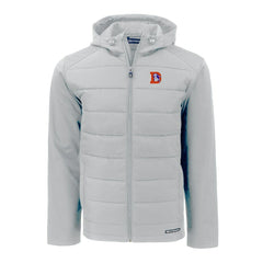 Cutter & Buck Throwback Evoke Hybrid Eco Softshell Recycled Full-Zip Hoodie Jacket - Denver Broncos Hoodies
