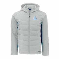 Cutter & Buck Throwback Evoke Hybrid Eco Softshell Recycled Full-Zip Hoodie Jacket - Detroit Lions Hoodies