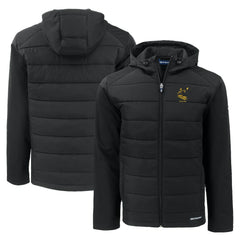 Cutter & Buck Throwback Evoke Hybrid Eco Softshell Recycled Full-Zip Hoodie Jacket - Pittsburgh Steelers Hoodies
