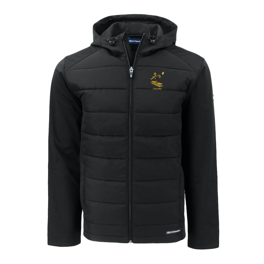 Cutter & Buck Throwback Evoke Hybrid Eco Softshell Recycled Full-Zip Hoodie Jacket - Pittsburgh Steelers Hoodies