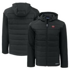 Cutter & Buck Throwback Evoke Hybrid Eco Softshell Recycled Full-Zip Hoodie Jacket - San Francisco 49ers Hoodies