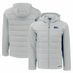 Cutter & Buck Throwback Evoke Hybrid Eco Softshell Recycled Full-Zip Hoodie Jacket - Seattle Seahawks Hoodies