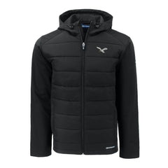 Cutter & Buck Throwback Big & Tall Evoke Hybrid Eco Softshell Recycled Full-Zip Hoodie - Philadelphia Eagles Hoodies