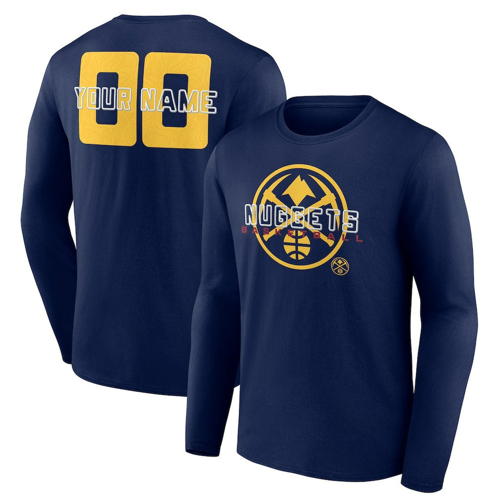 Denver Nuggets Stellar Personalized Name & Number Long Sleeve T-Shirt sale