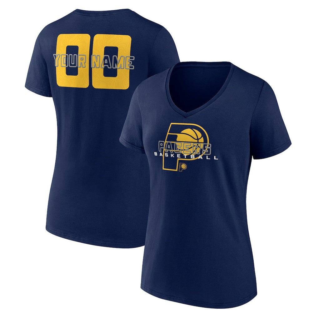 Indiana Pacers Women's Stellar Personalized Name & Number V-Neck T-Shirt