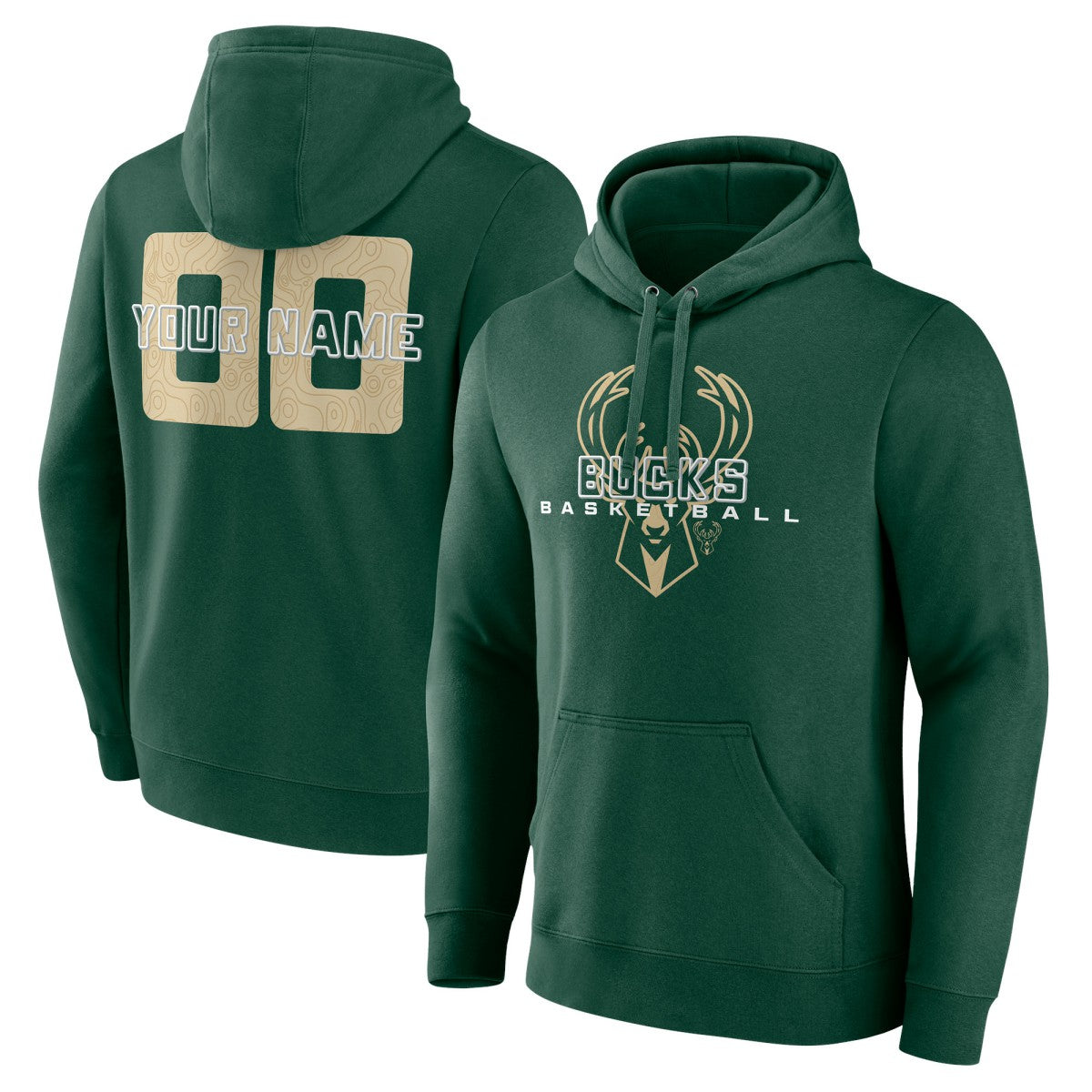 Milwaukee Bucks Stellar Personalized Name & Number Pullover Hoodie