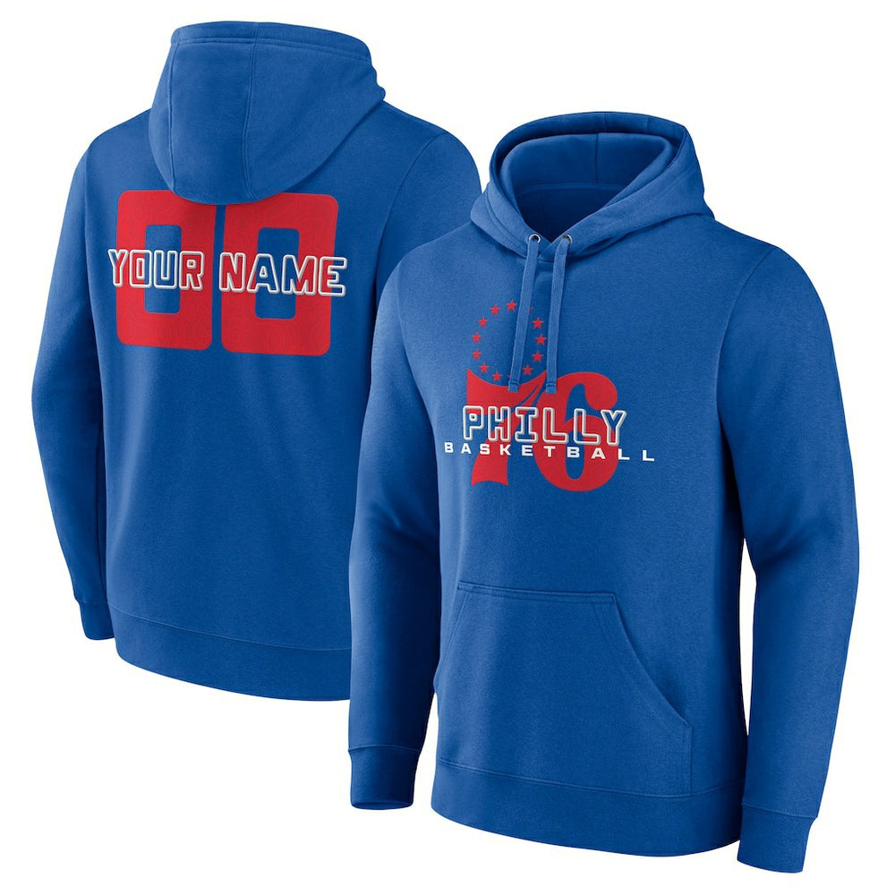Philadelphia 76ers Stellar Personalized Name & Number Pullover Hoodie