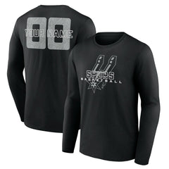 San Antonio Spurs Stellar Personalized Name & Number Long Sleeve T-Shirt