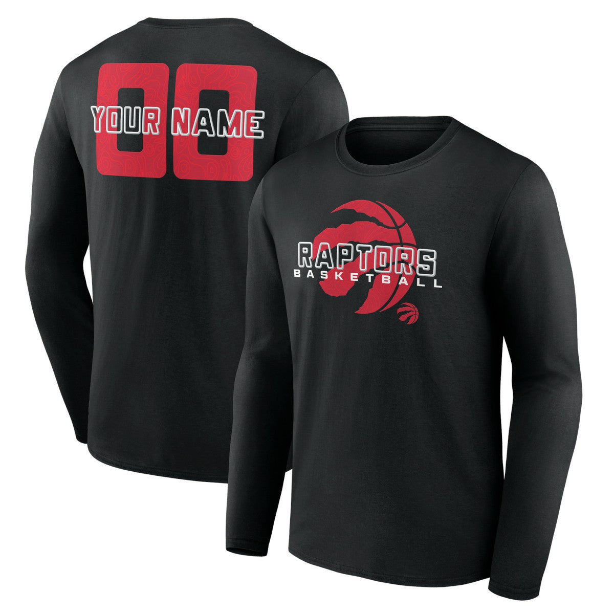 Toronto Raptors Stellar Personalized Name & Number Long Sleeve T-Shirt
