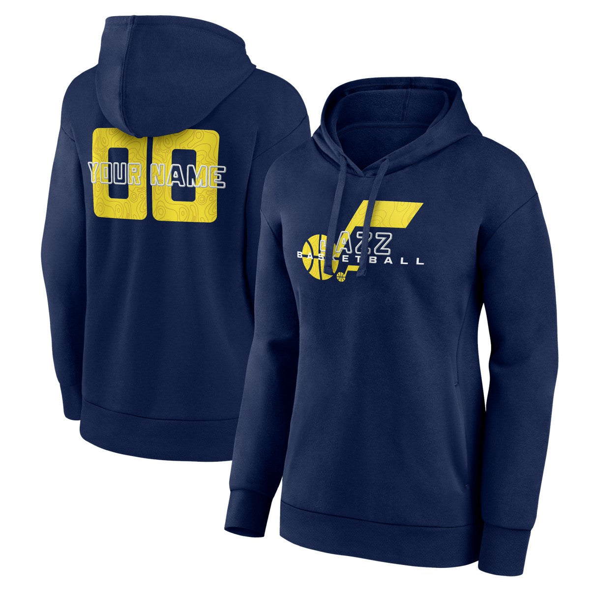 Utah Jazz Women's Stellar Personalized Name & Number Pullover Hoodie
