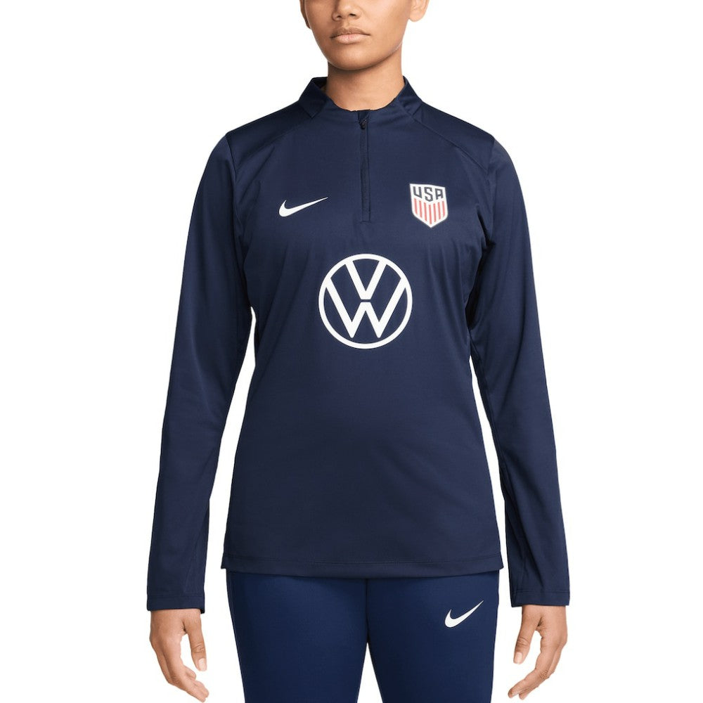 USMNT Women's 2024 Strike Drill Performance Quarter-Zip Pullover Top