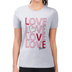 Heather Gray Cincinnati Reds G-III 4Her by Carl Banks Women's Super-Slim Fit Lightweight Love Graphic Team T-Shirt