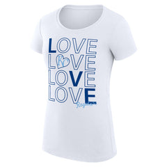 White Kansas City Royals G-III 4Her by Carl Banks Women's Super-Slim Fit Lightweight Love Graphic Team T-Shirt