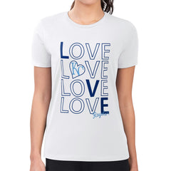White Kansas City Royals G-III 4Her by Carl Banks Women's Super-Slim Fit Lightweight Love Graphic Team T-Shirt