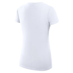 White San Diego Padres G-III 4Her by Carl Banks Women's Super-Slim Fit Lightweight Love Graphic Team V-Neck T-Shirt