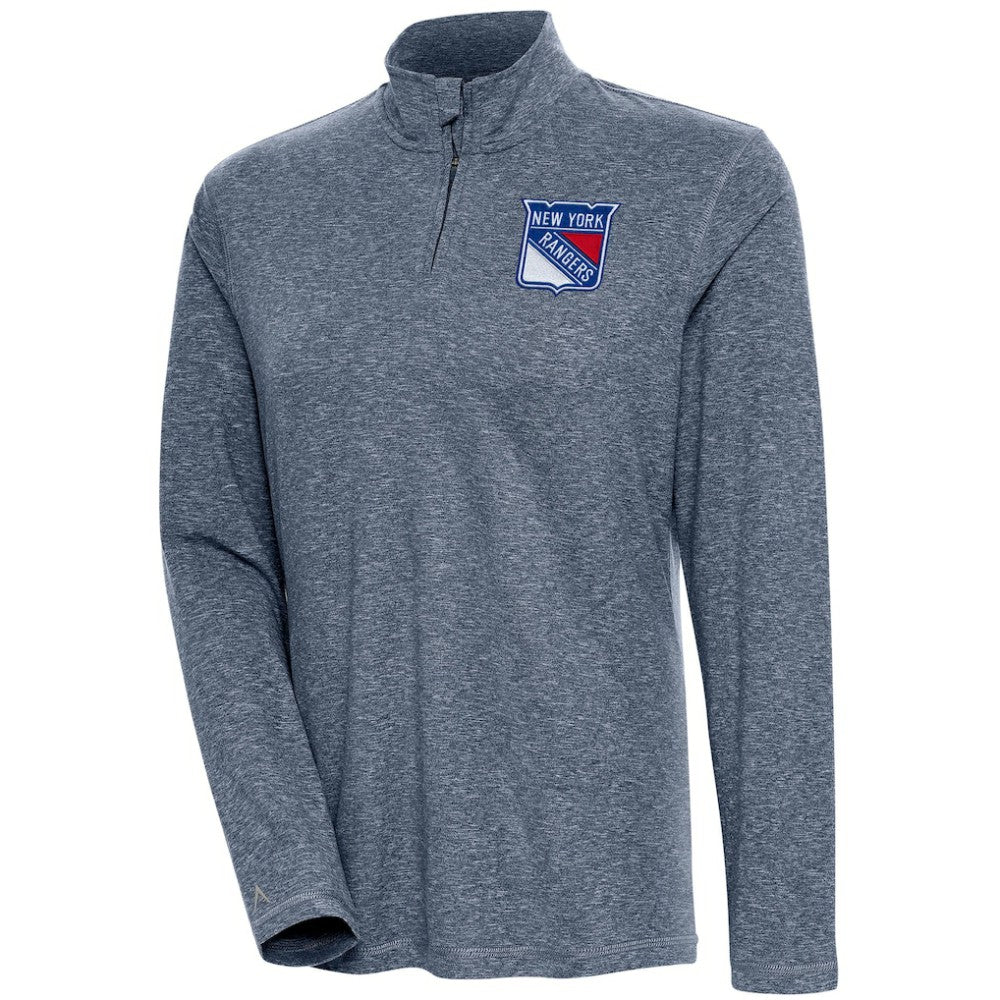 NHL New York Rangers Antigua Women's Confront Quarter-Zip Pullover Top