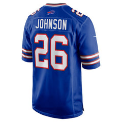 Ty Johnson  Team Game Jersey - Buffalo Bills Jerseys