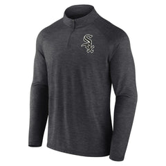 Black Chicago White Sox Profile Big & Tall Raglan Quarter-Zip Top