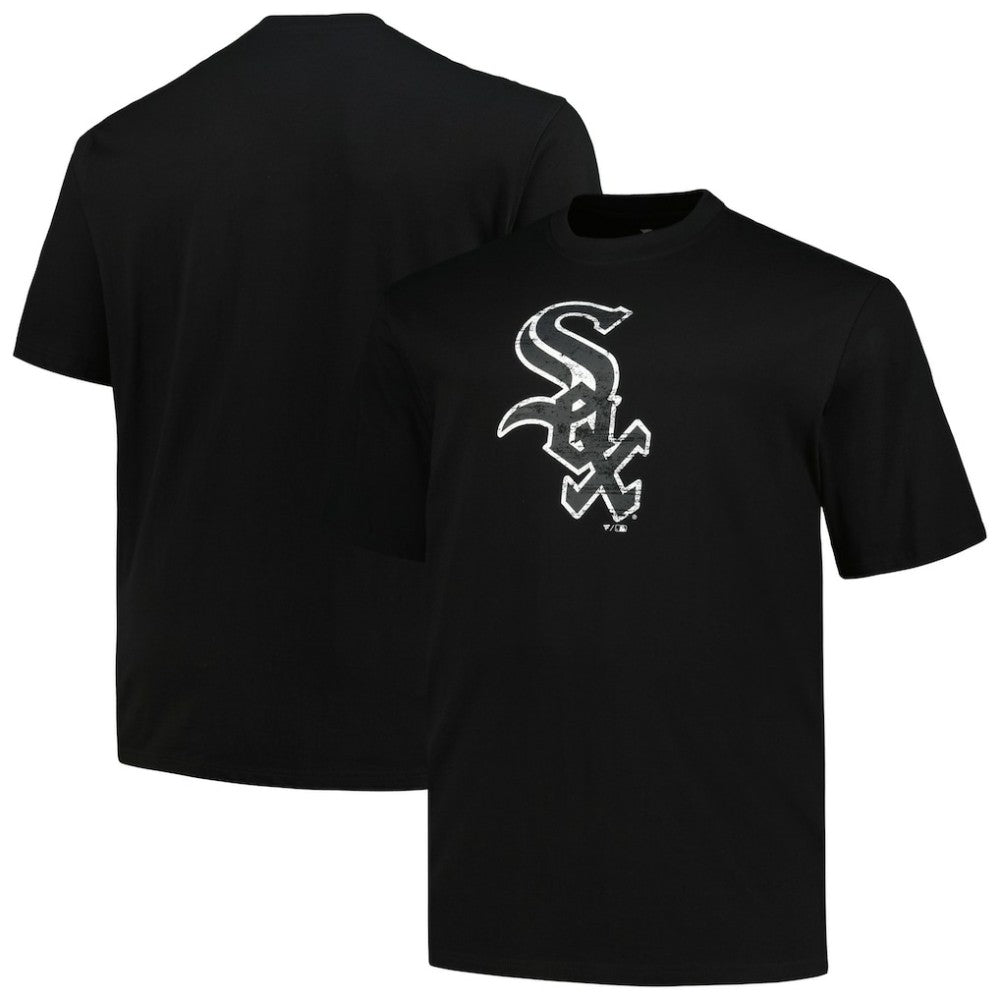 Black Chicago White Sox Profile Big & Tall Primary Logo T-Shirt