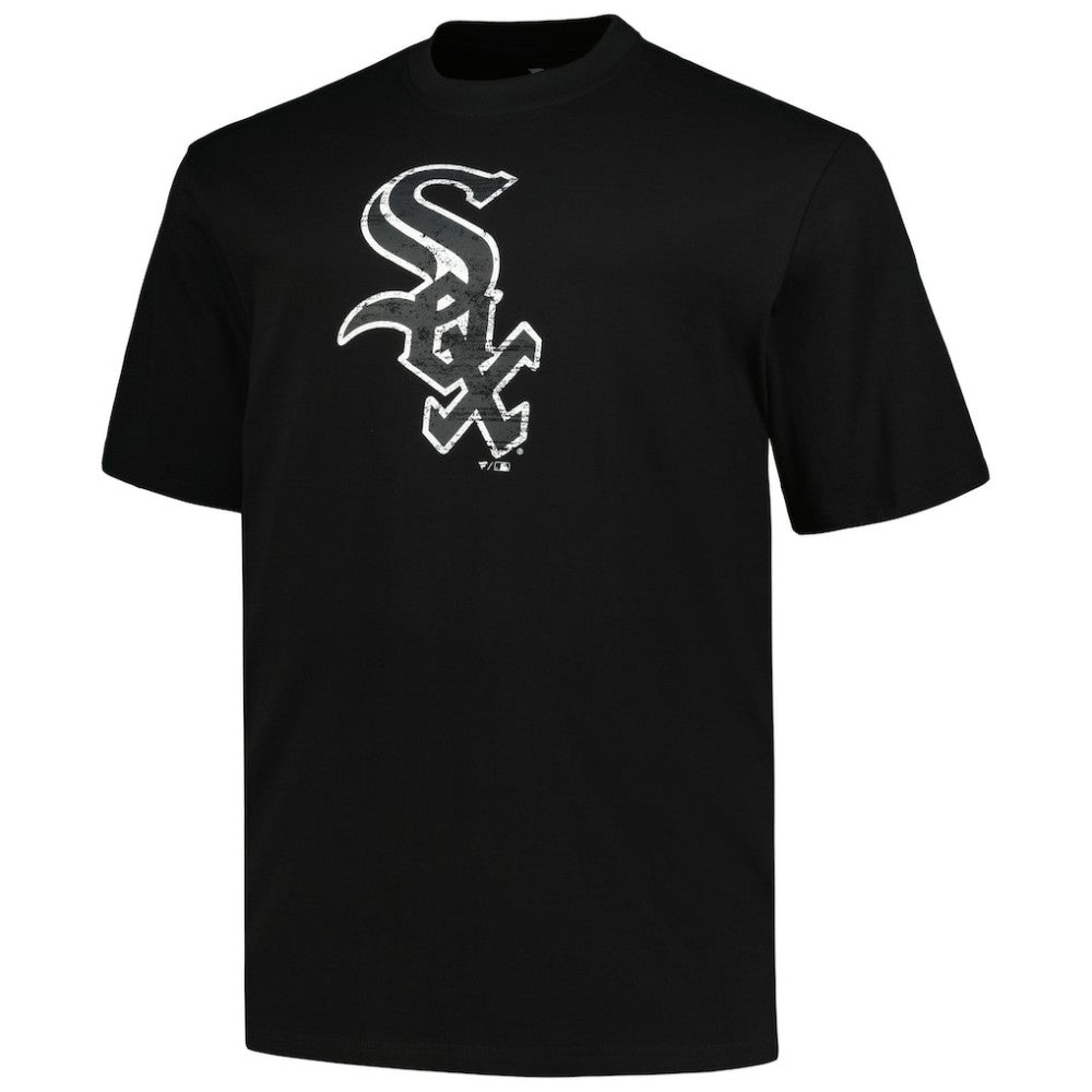 Black Chicago White Sox Profile Big & Tall Primary Logo T-Shirt