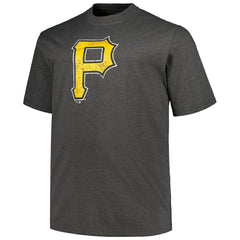 Heather Black Pittsburgh Pirates Profile Big & Tall Weathered Logo T-Shirt