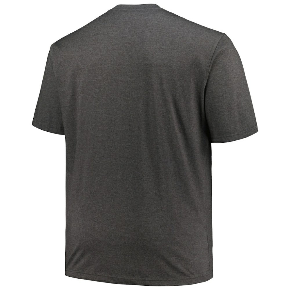 Heather Black Pittsburgh Pirates Profile Big & Tall Weathered Logo T-Shirt