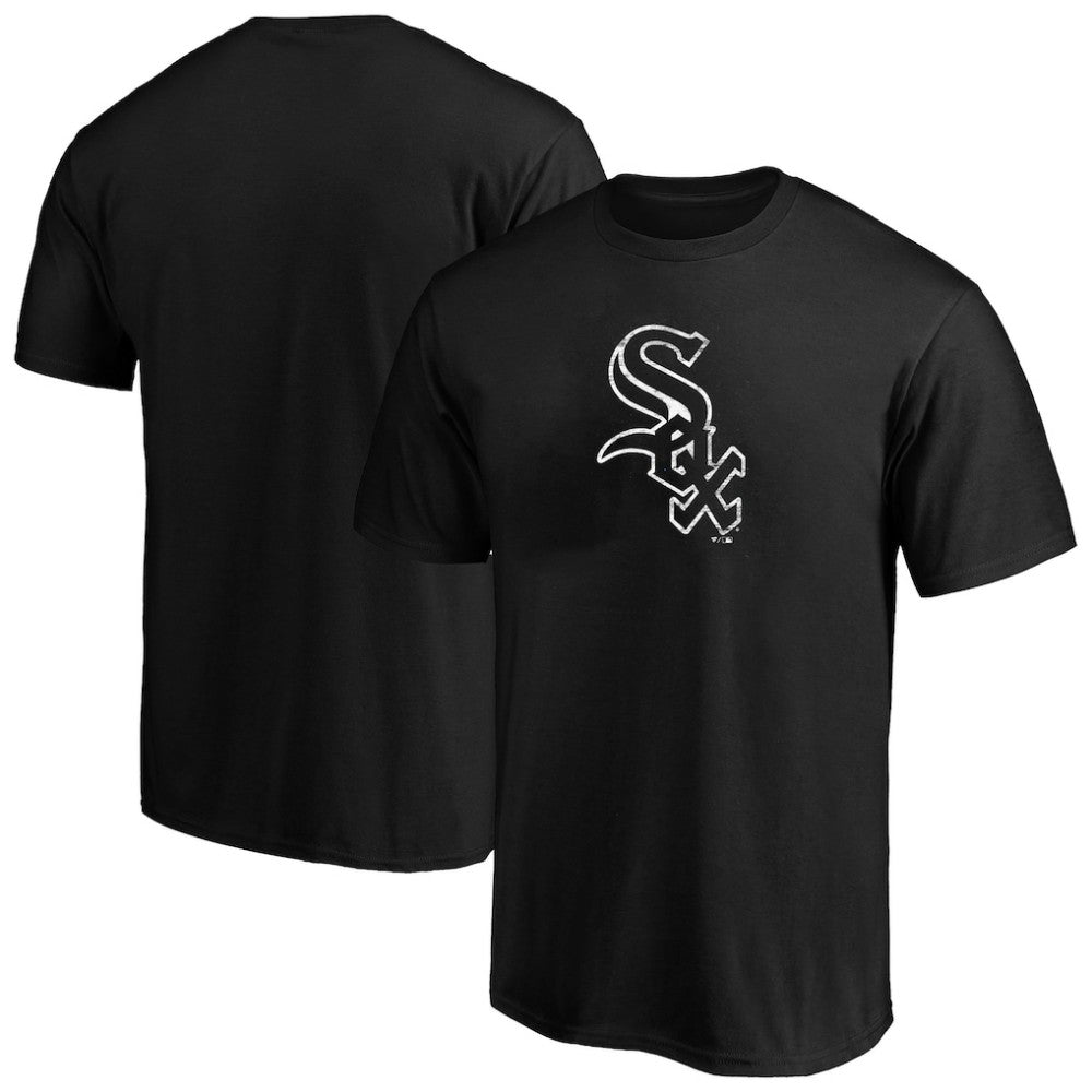 Heather Black Chicago White Sox Profile Big & Tall Weathered Logo T-Shirt