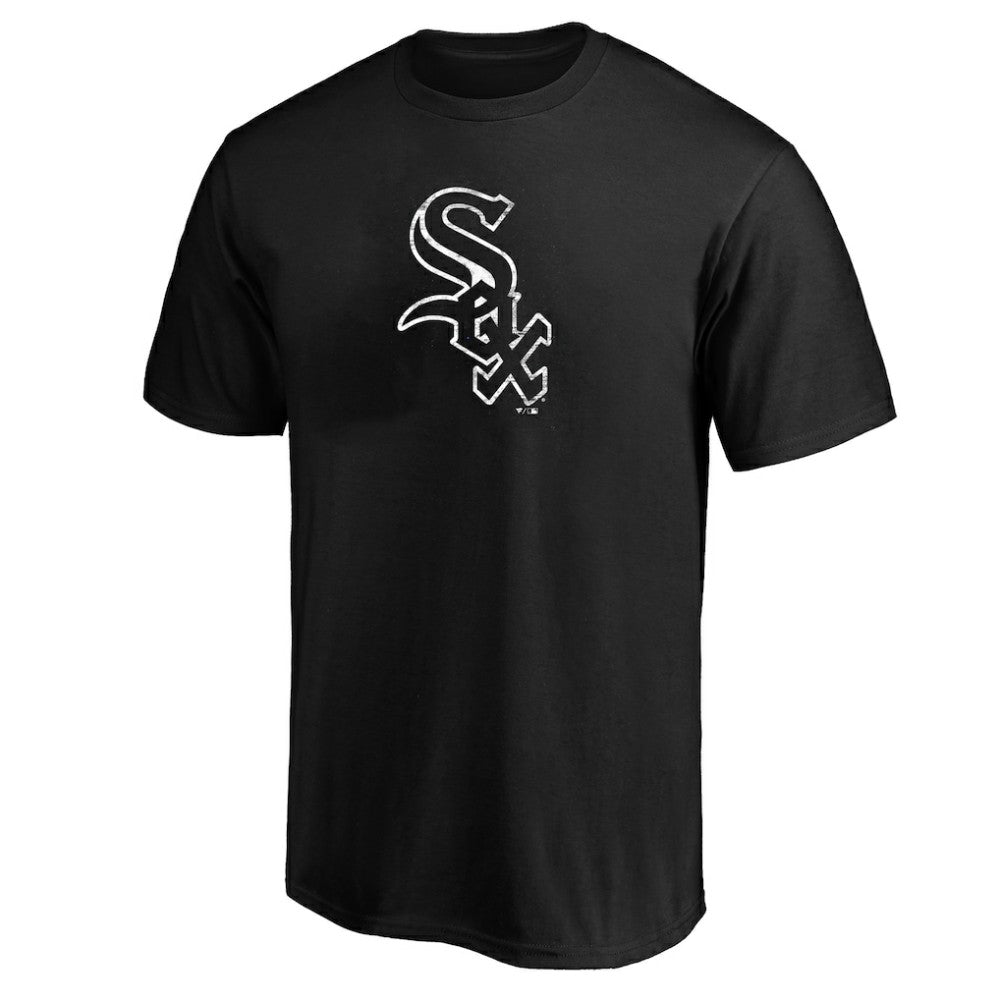 Heather Black Chicago White Sox Profile Big & Tall Weathered Logo T-Shirt