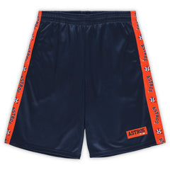 Navy Houston Astros Profile Big & Tall Fleece Shorts