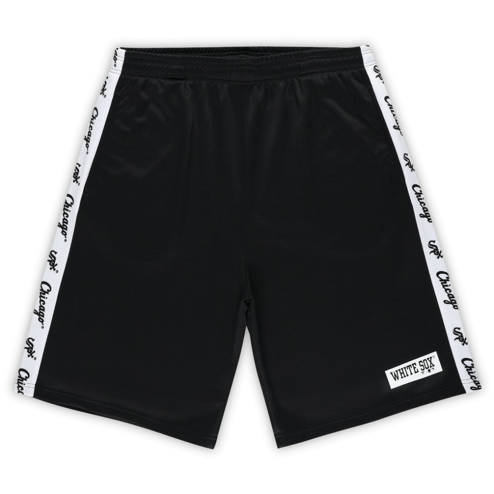 Black Chicago White Sox Profile Big & Tall Fleece Shorts