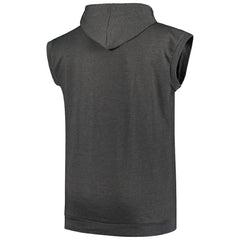 Heather Charcoal Atlanta Braves Profile Big & Tall Muscle Sleeveless Pullover Hoodie