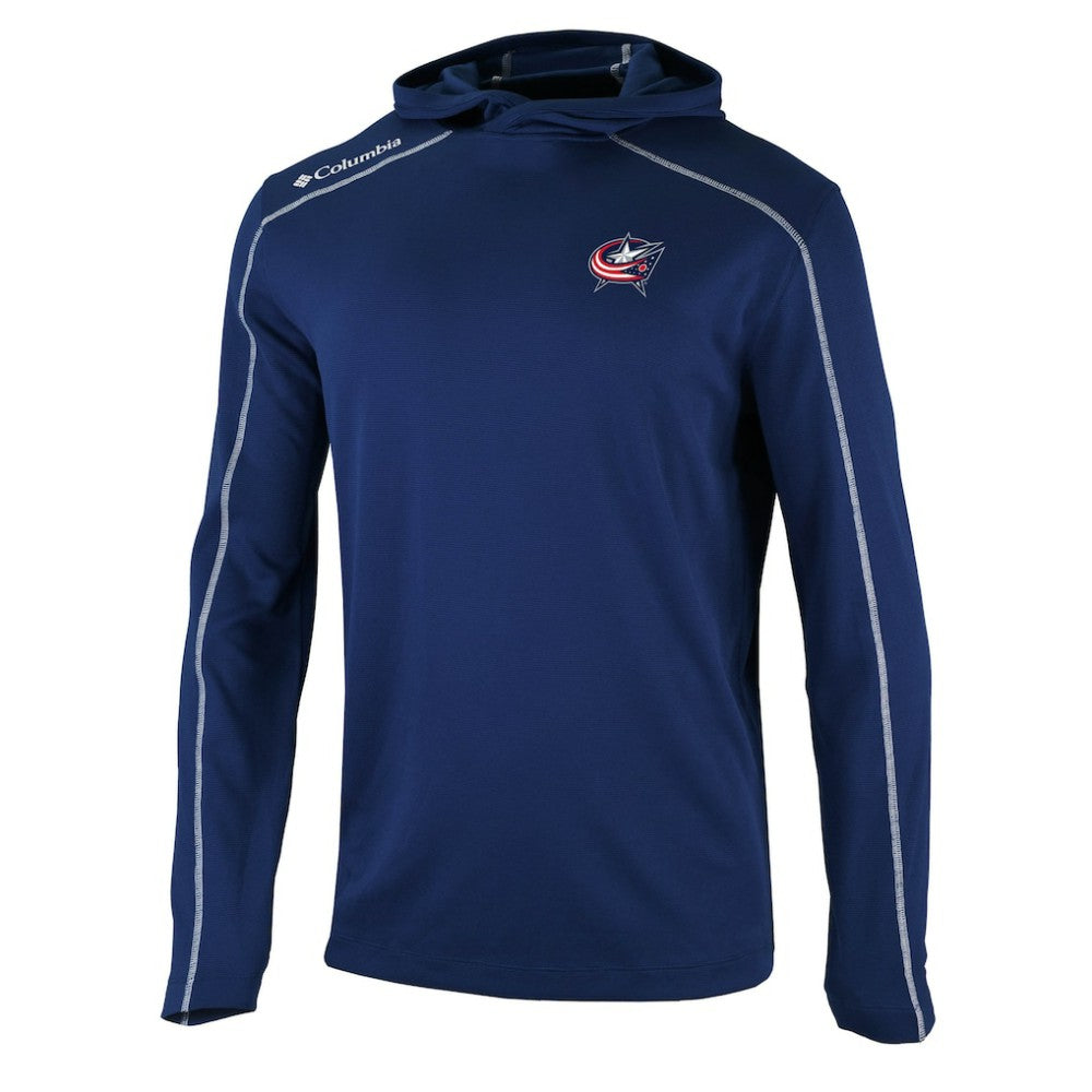 NHL Columbus Blue Jackets Columbia Omni-Wick Shotgun Long Sleeve Hoodie T-Shirt