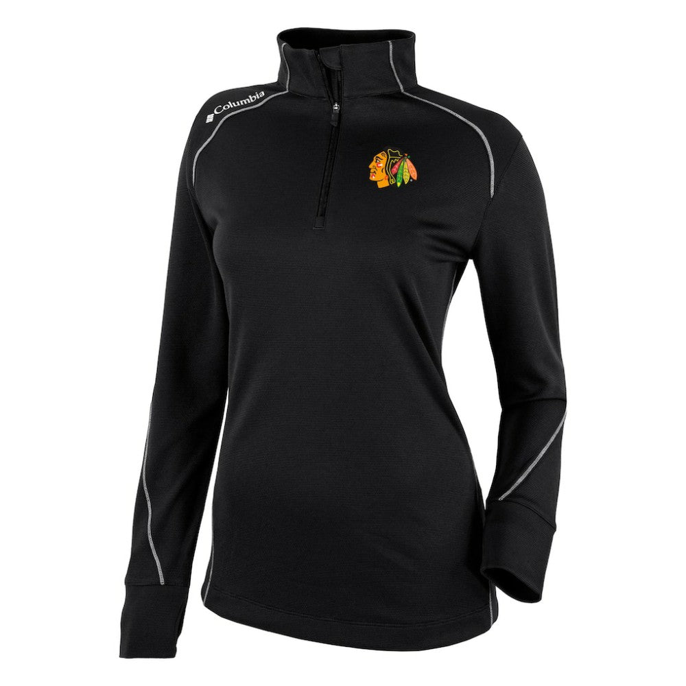 NHL Chicago Blackhawks Columbia Women's Omni-Wick Shotgun 2.0 Quarter-Zip Pullover Top