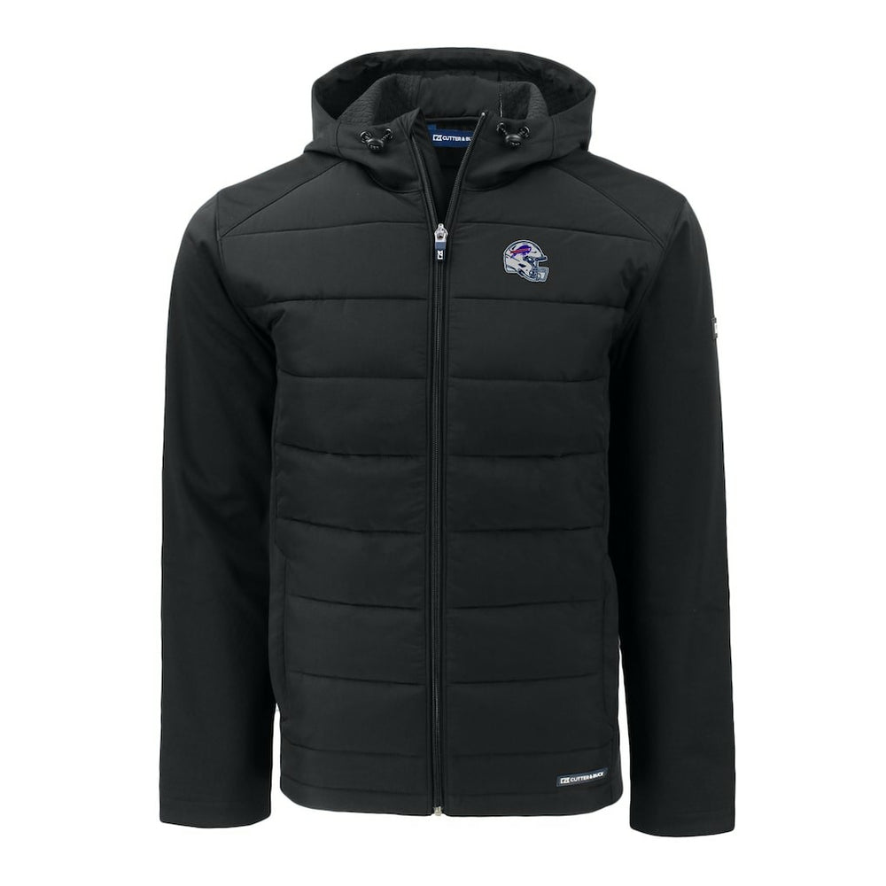 Cutter & Buck Helmet Evoke Hybrid Eco Softshell Recycled Full-Zip Hoodie Jacket - Buffalo Bills Hoodies