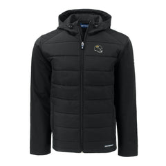 Cutter & Buck Helmet Evoke Hybrid Eco Softshell Recycled Full-Zip Hoodie Jacket - Jacksonville Jaguars Hoodies