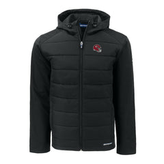 Cutter & Buck Helmet Evoke Hybrid Eco Softshell Recycled Full-Zip Hoodie Jacket - Kansas City Chiefs Hoodies