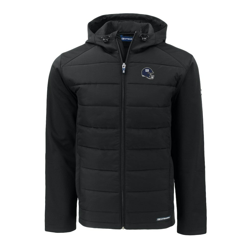 Cutter & Buck Helmet Evoke Hybrid Eco Softshell Recycled Full-Zip Hoodie Jacket - New York Giants Hoodies