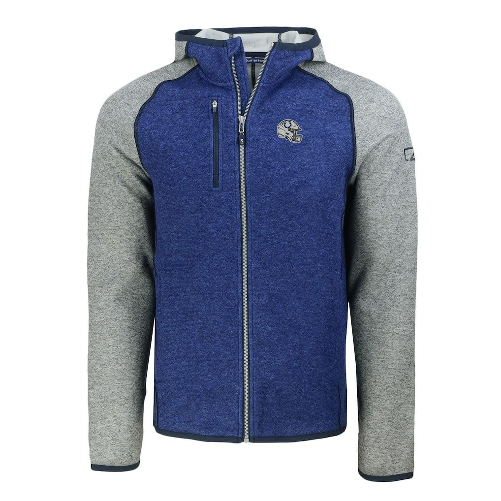 Cutter & Buck Helmet Mainsail Sweater-Knit Full-Zip Hoodie - Indianapolis Colts Hoodies