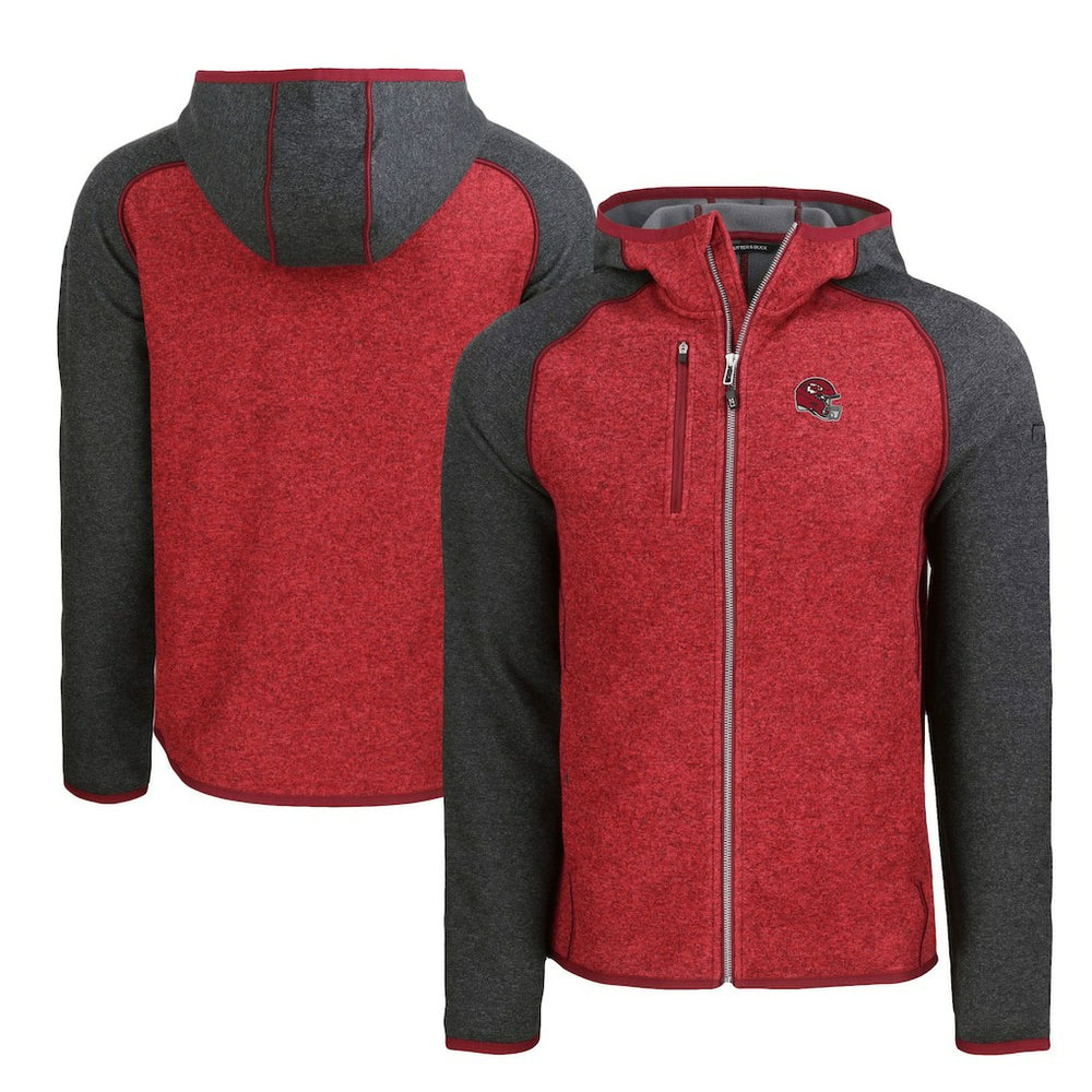 Cutter & Buck Helmet Mainsail Sweater-Knit Full-Zip Hoodie - Kansas City Chiefs Hoodies