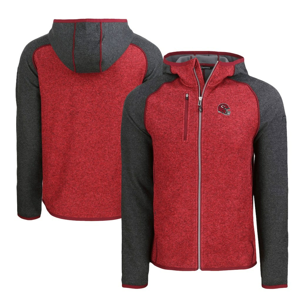Cutter & Buck Helmet Mainsail Sweater-Knit Full-Zip Hoodie - Kansas City Chiefs Hoodies