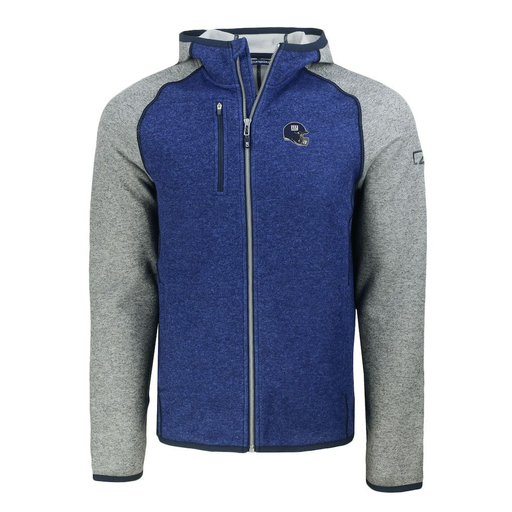 Cutter & Buck Helmet Mainsail Sweater-Knit Full-Zip Hoodie - New York Giants Hoodies
