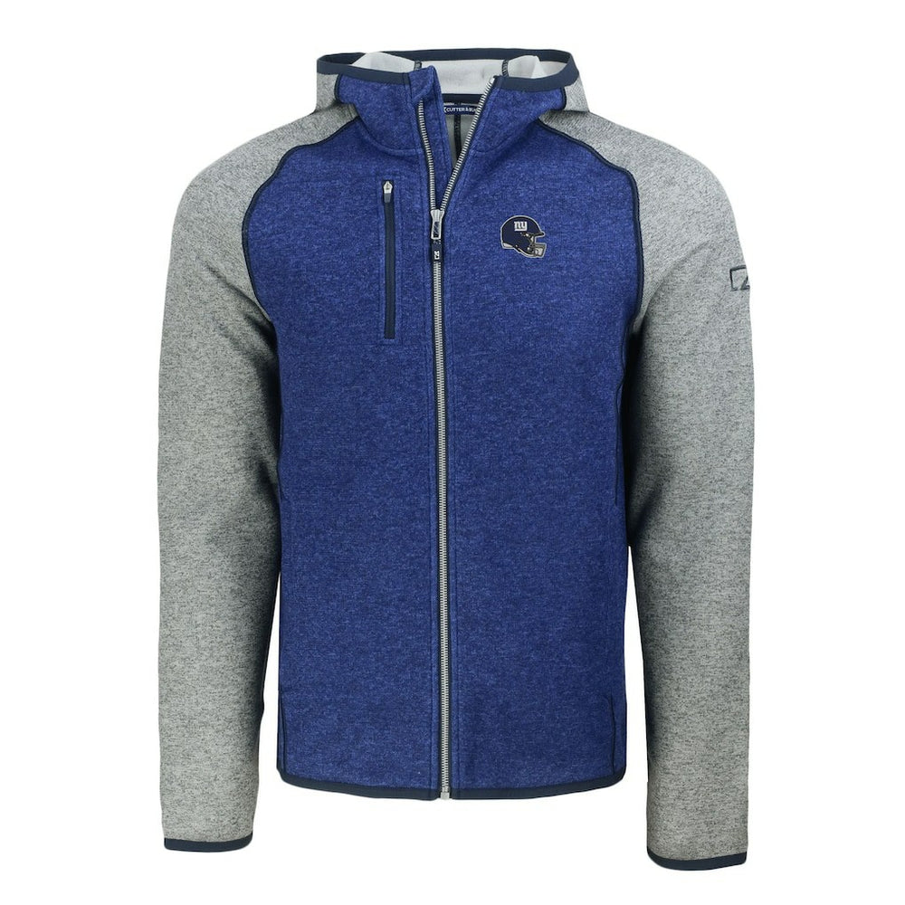 Cutter & Buck Helmet Mainsail Sweater-Knit Full-Zip Hoodie - New York Giants Hoodies